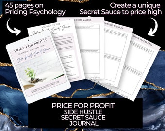Price for Profit - Find Your Secret Sauce - Pricing Workbook for Small Business and Etsy Shop Owners