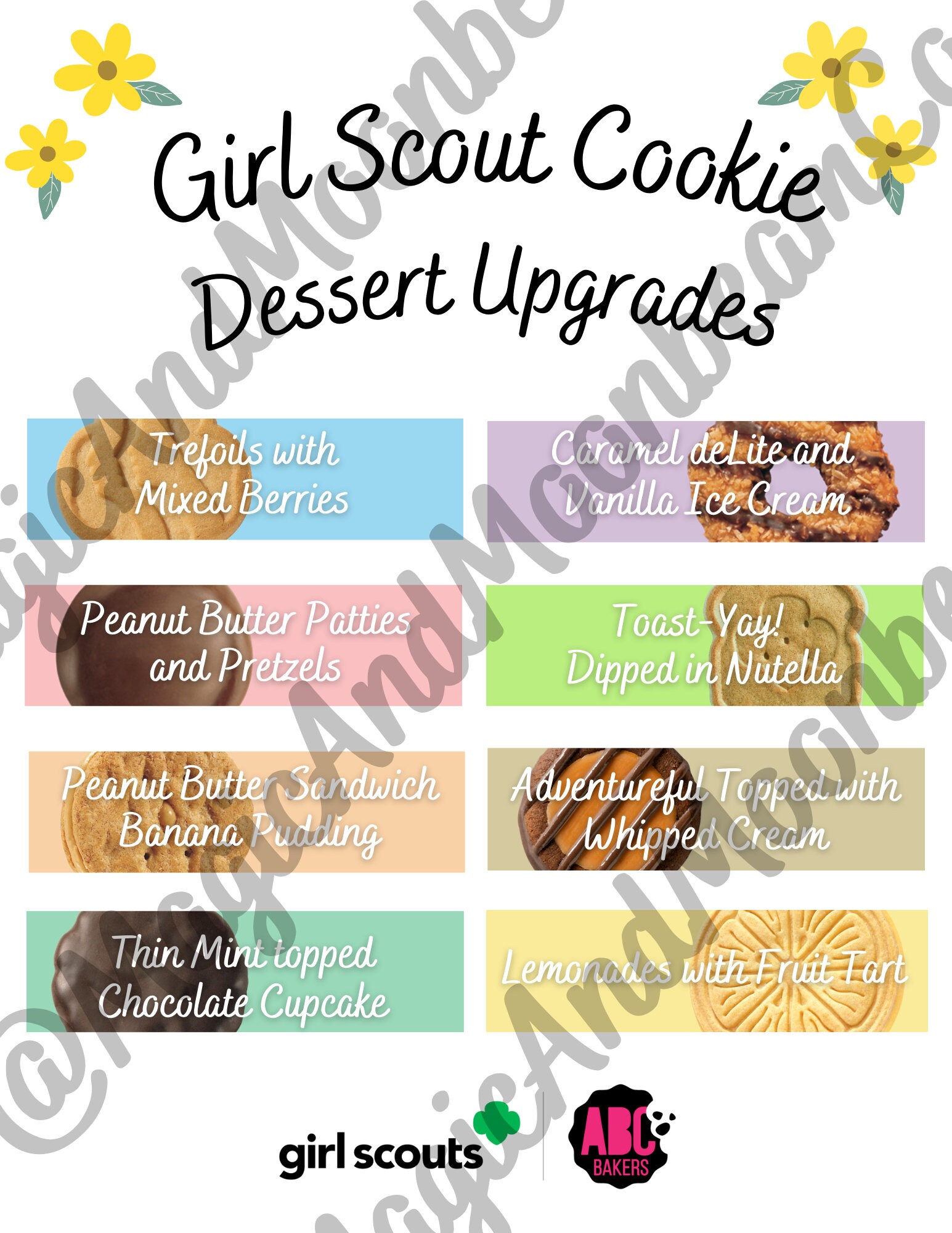 Downloadable Girl Scout Cookie Wine/beer/cocktail/dessert Pairing ...
