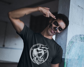 THE SUMMONING-Goth Wicca Unisex Black T shirt, Skull and Pentagram Pagan Tee in Occult Gothic Style, Goth Shirt, Occult Top, Goth Clothing