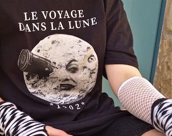 MENS T-SHIRT A TRIP TO THE MOON VINTAGE ART DECO SCI-FI LUNA SILENT FILM S-5XL MENS T-SHIRT A TRIP TO THE MOON VINTAGE ART DECO SCI-FI LUNA SILENT FILM S-5XL