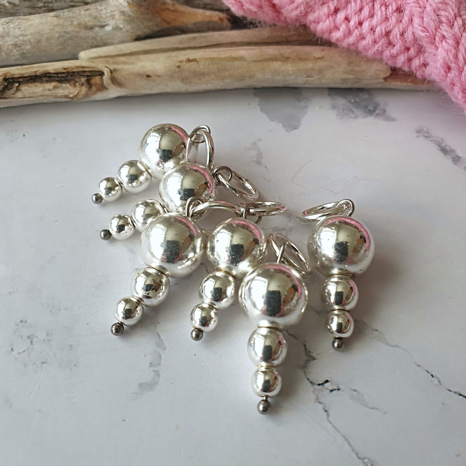 Silver stitch Markers for Knitting stitch marker set Etsy