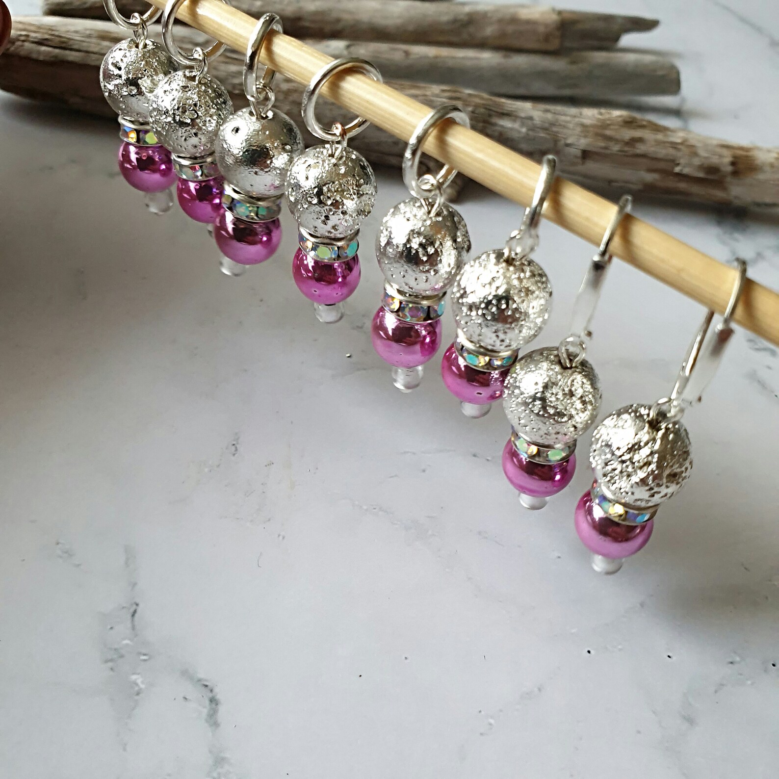 Silver stitch Markers for Knitting stitch marker set Etsy