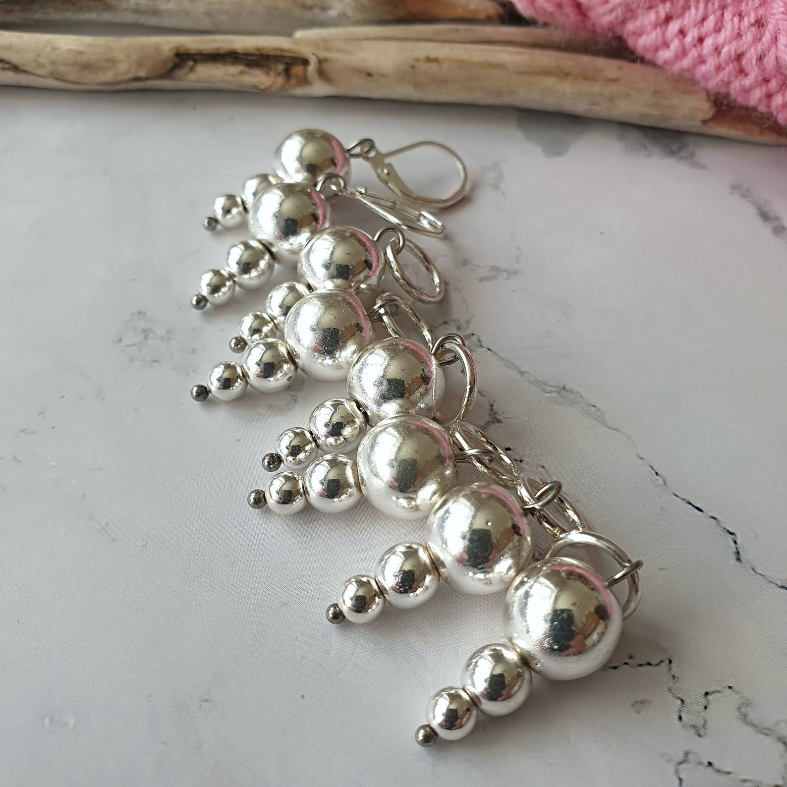 Silver stitch Markers for Knitting stitch marker set Etsy