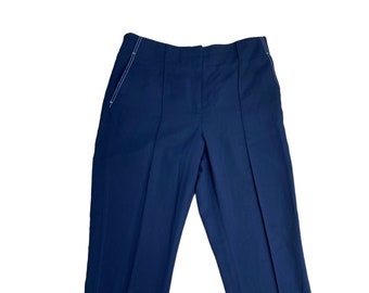 Celine by Phoebe Philo Navy Wool Pants