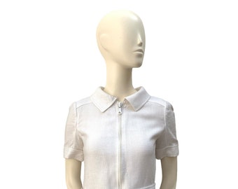 Courreges 70s White Belted Jacket