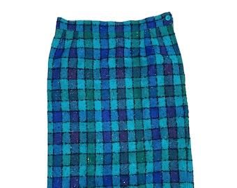 Yves Saint Laurent Vintage geruite wollen rok