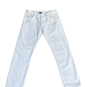 Jeans Dior Homme in denim bianco