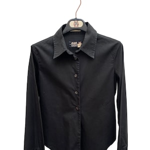 Camisa preta Jean Paul Gaultier Vintage JPG tamanho IT 38 serve S - EUA 6