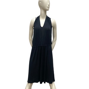Vestido de viscose preto Martin Margiela