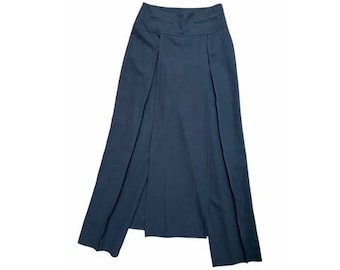 90s Vintage Japanese Trompe l’oeil Black Pants