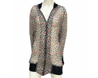 Jean Paul Gaultier Transparent silk floral jacket