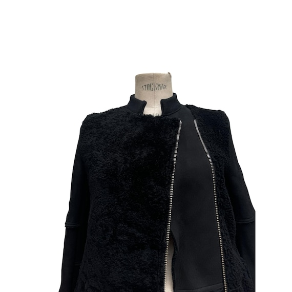 Sandro Sample Black Shearling (Leather) Jacket Si… - image 2