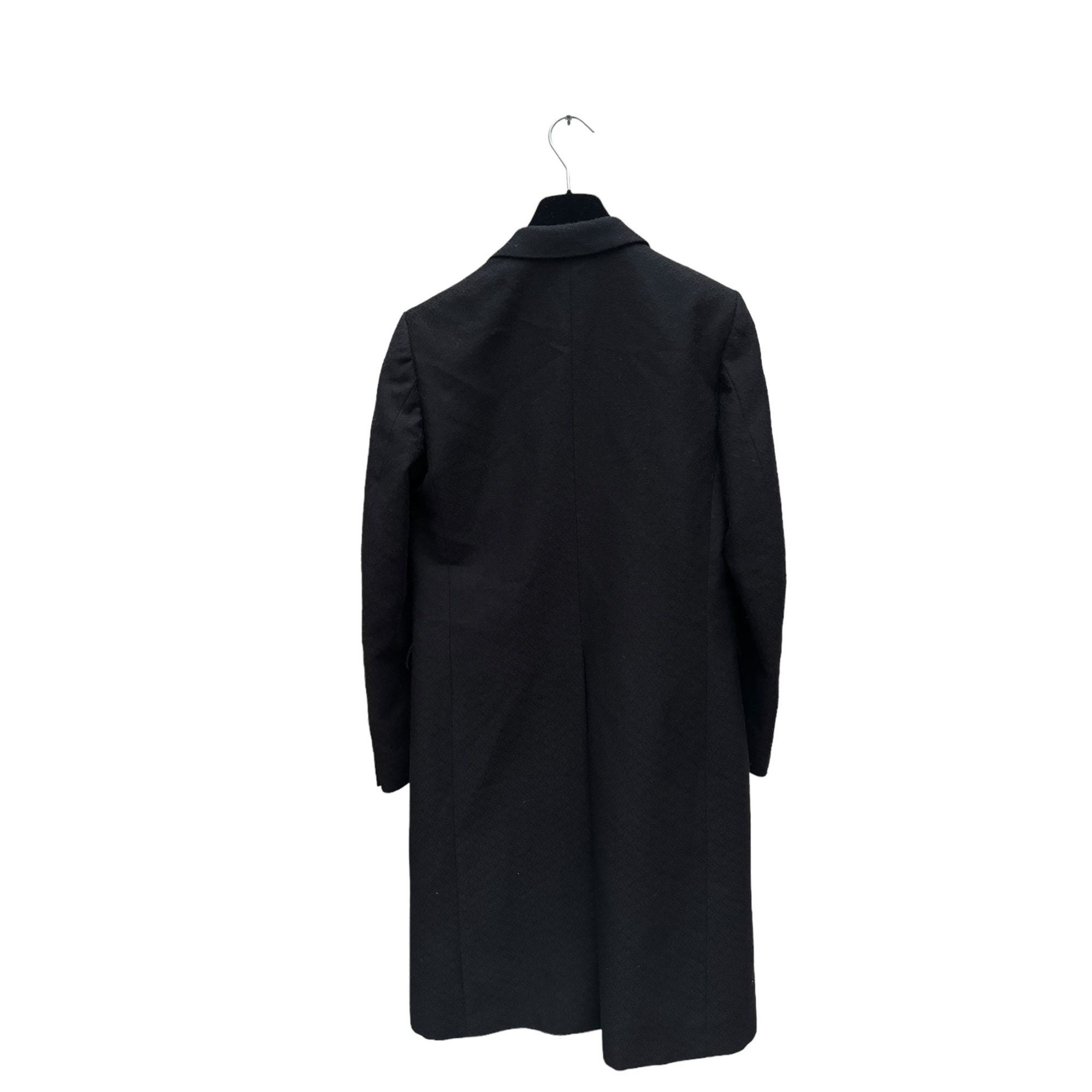 【関税込み】Dries Van Noten ブラック ウール コート DRIES VAN NOTEN】FW24 ダッフルコート Black 送料関税込 (Dries