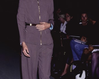 Jean Paul Gaultier SS 1995 Bruin krijtstreepkostuum Maat US 4 EU 34 xs