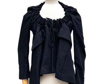 Comme des Garçons 1994 Archive Jaqueta de lã preta tamanho S