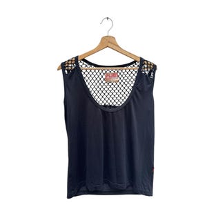 Jean Paul Gaultier Black Mesh Fusion Tank top Size M Unisex