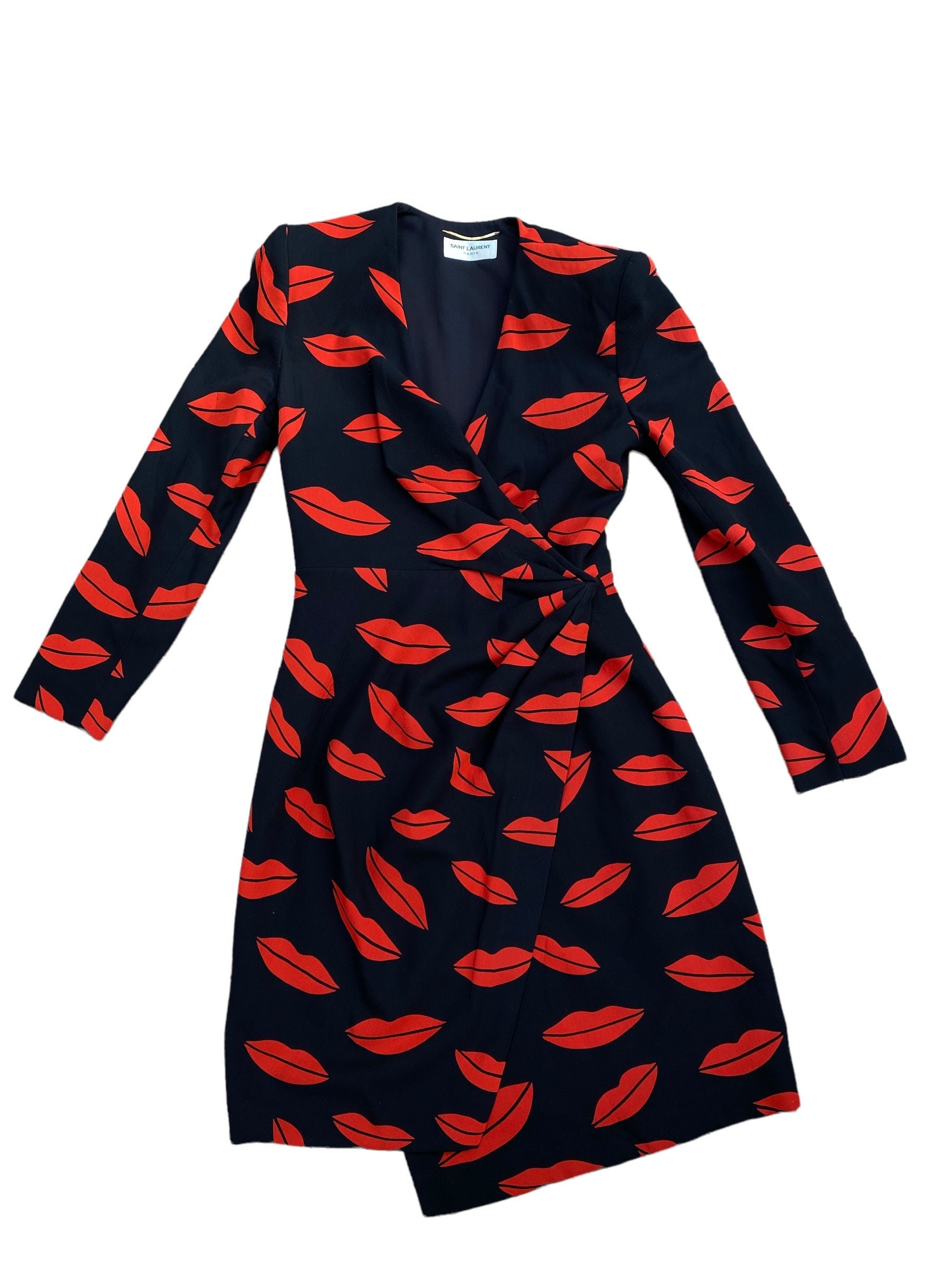 Saint Laurent Paris Lips Silk Iconic Dress - Etsy