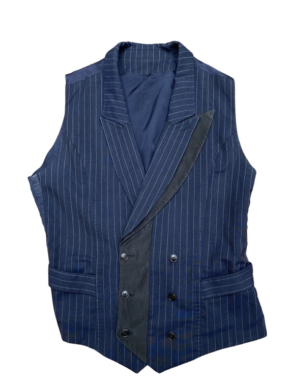 Jean Paul Gaultier Vintage Navy Wool Vest Size 48 Fits S Etsy Canada