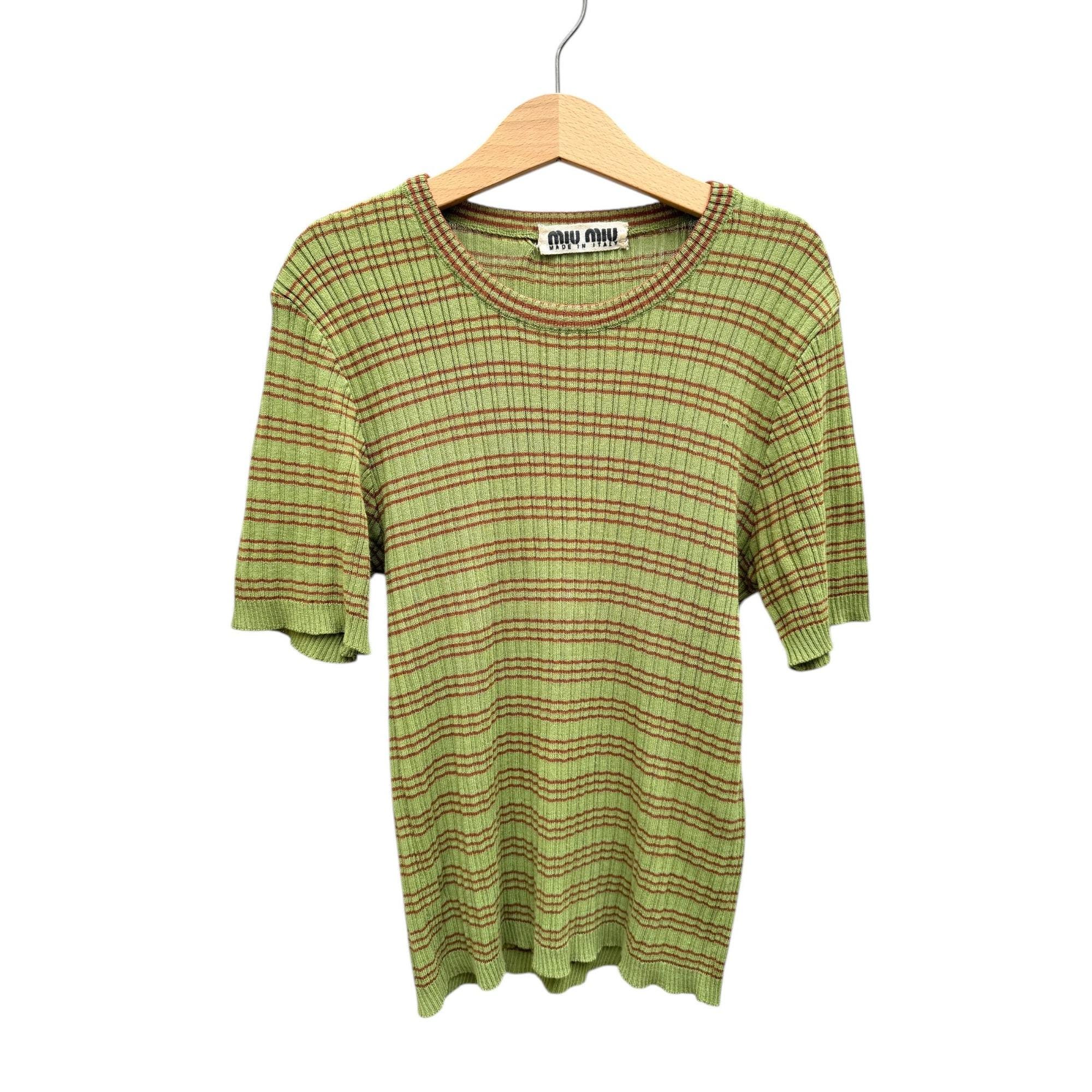 Miu Miu Vintage Striped Knitted Top Size M fits S