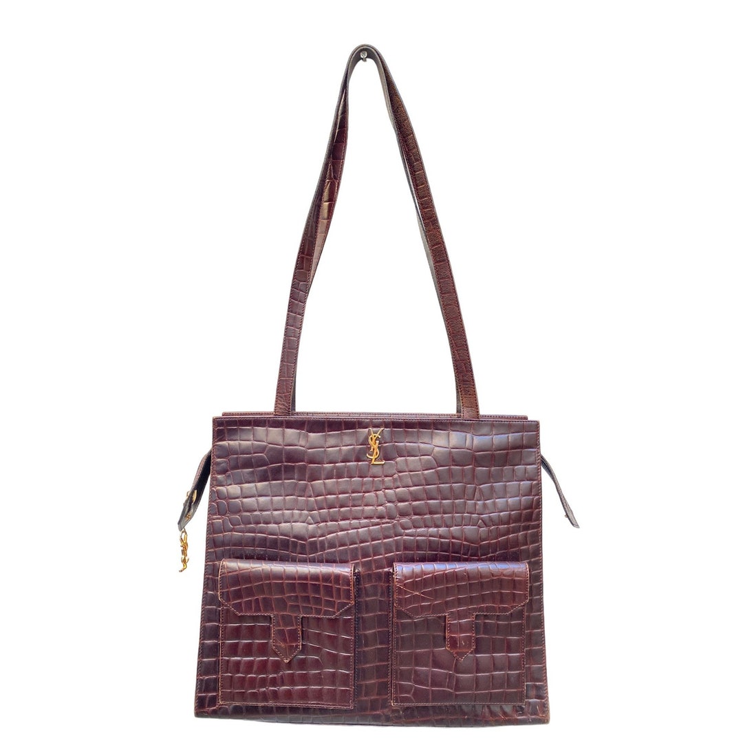 Sac Main YVES DARVAY En Cuir Vintage - Authentique Et Chargé D'histoire !