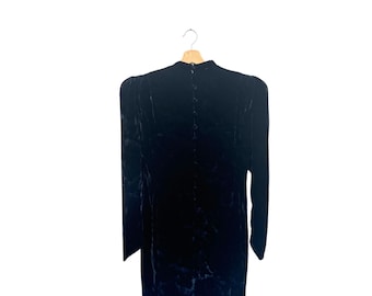 Yves Saint Laurent Vintage Black Velvet Dress Size 38 / M