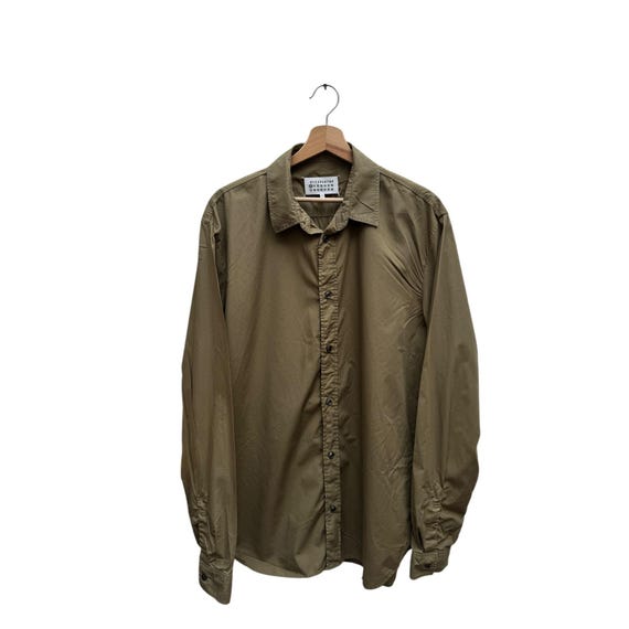 Maison Margiela, Maison Margiela Kaki 4 Stitches Shirt Size 43 / L