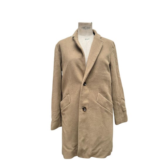 A.P.C. Beige Wool Coat Size L Women APC