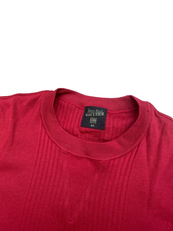 Jean Paul Gaultier  Men Red Knitted T-shirt - image 3