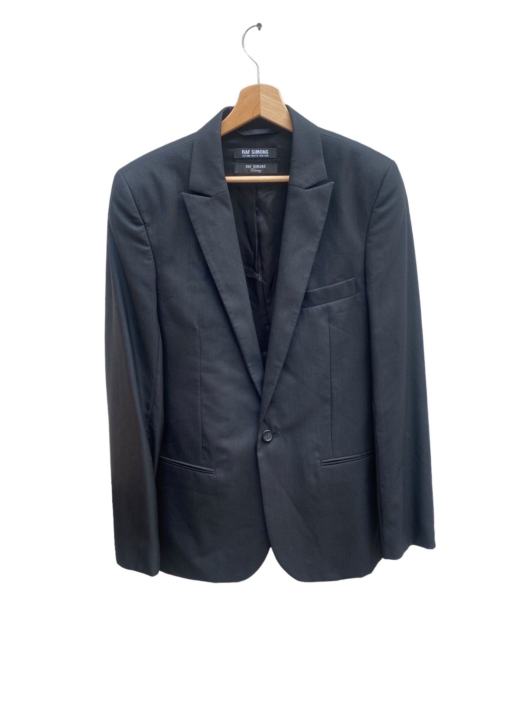 Raf Simons FW 2008 - 2009 Tailor Black Thin Striped Jacket Raf Simons FW 2008 - 2009 Tailor Black Thin Striped Jacket