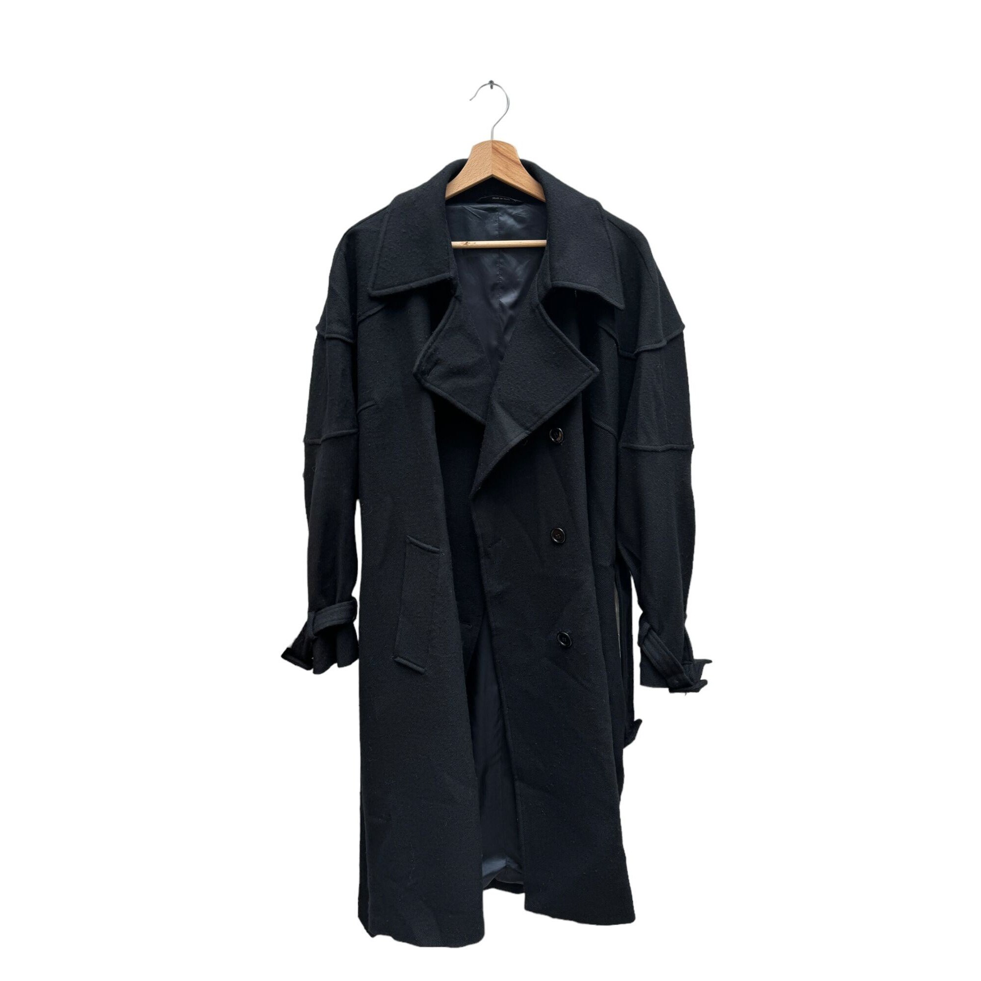 Maison Martin Margiela FW 2009 Black Double Breasted Wool Coat