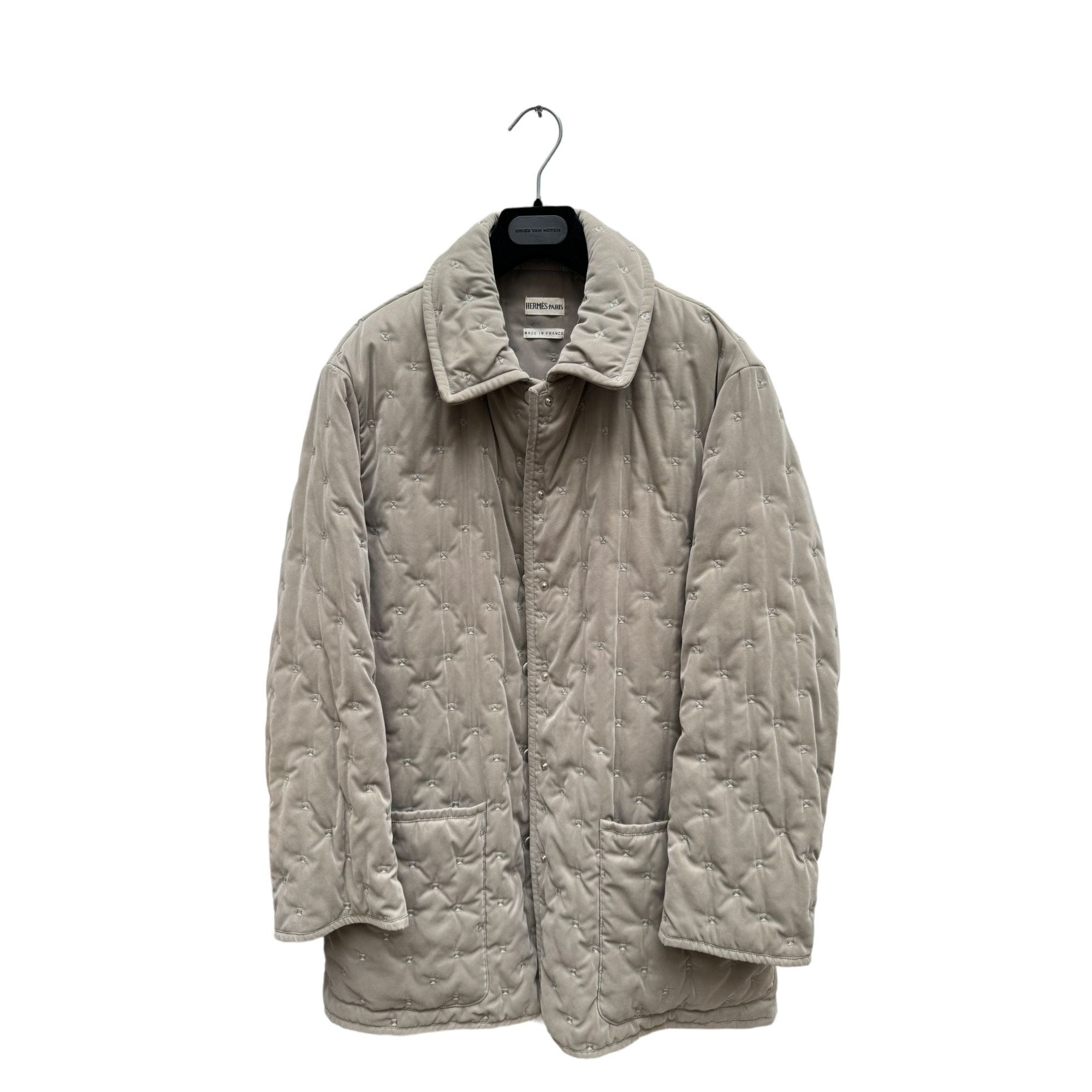 Hermes by Martin Margiela Gray Quilted Coat Size 34 Fits XS Hermes by Martin Margiela Gray Quilted Coat Size 34 Fits XS
