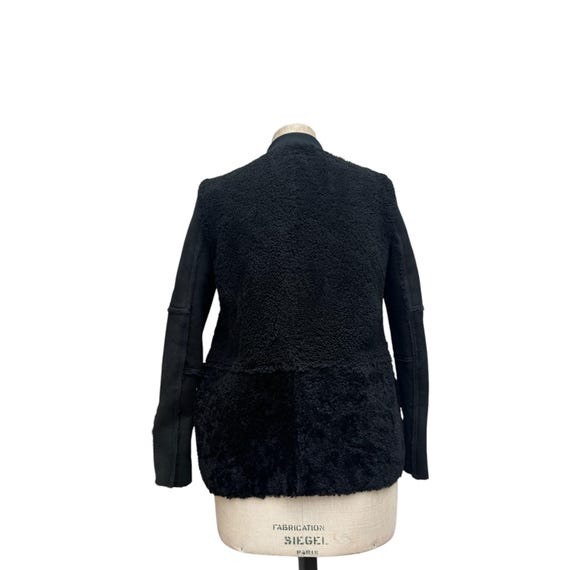 Sandro Sample Black Shearling (Leather) Jacket Si… - image 5
