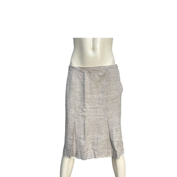 Courreges Vintage Beige Midi Skirt