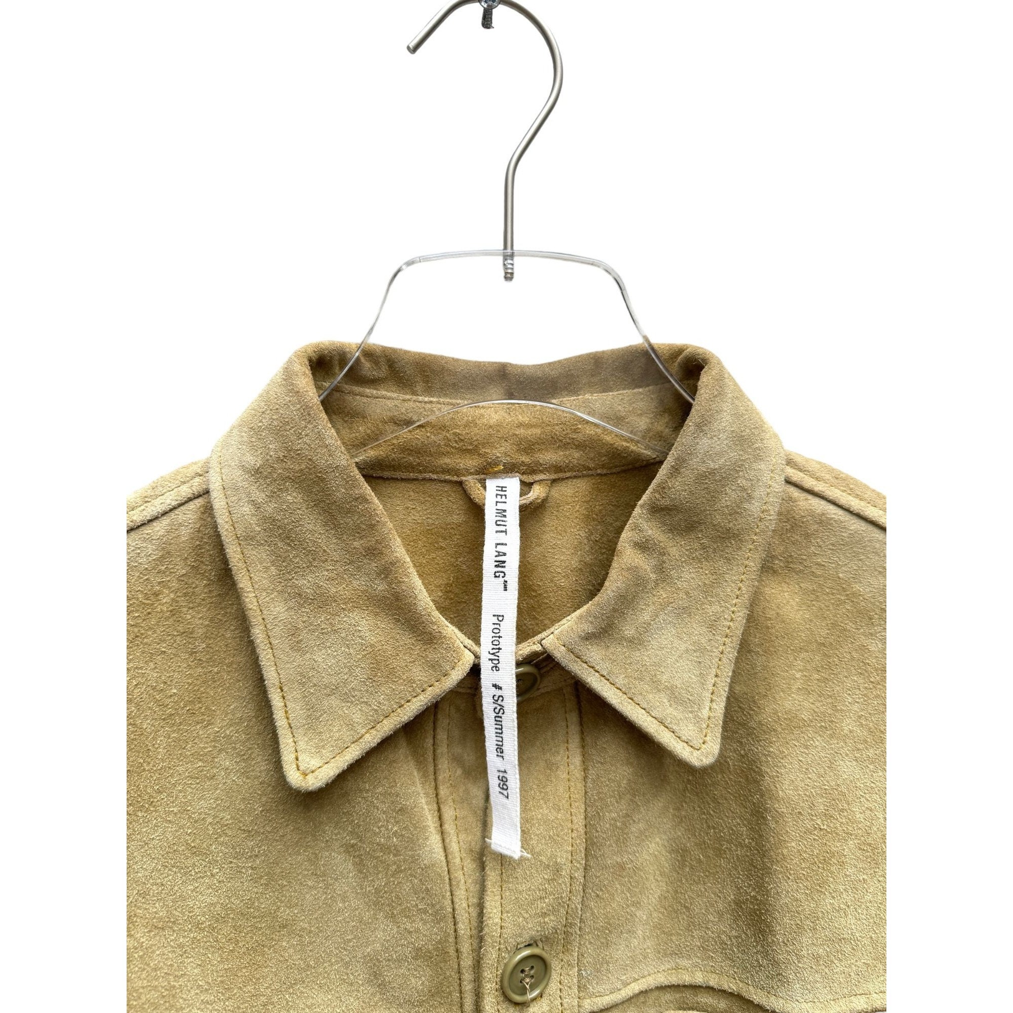 Buy Helmut Lang SS 1997 Beige Suede Jacket Size L Fits M Online in 