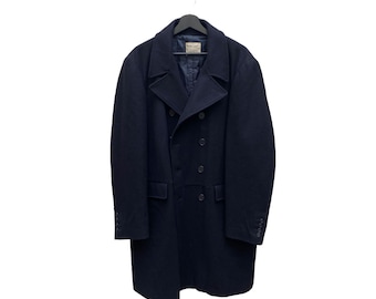 ヘルムートラング コート　セオリー ANN DEMEULEMEESTER ヘルムート ラング 1997 ネイビー ウール ダブルブレスト コート