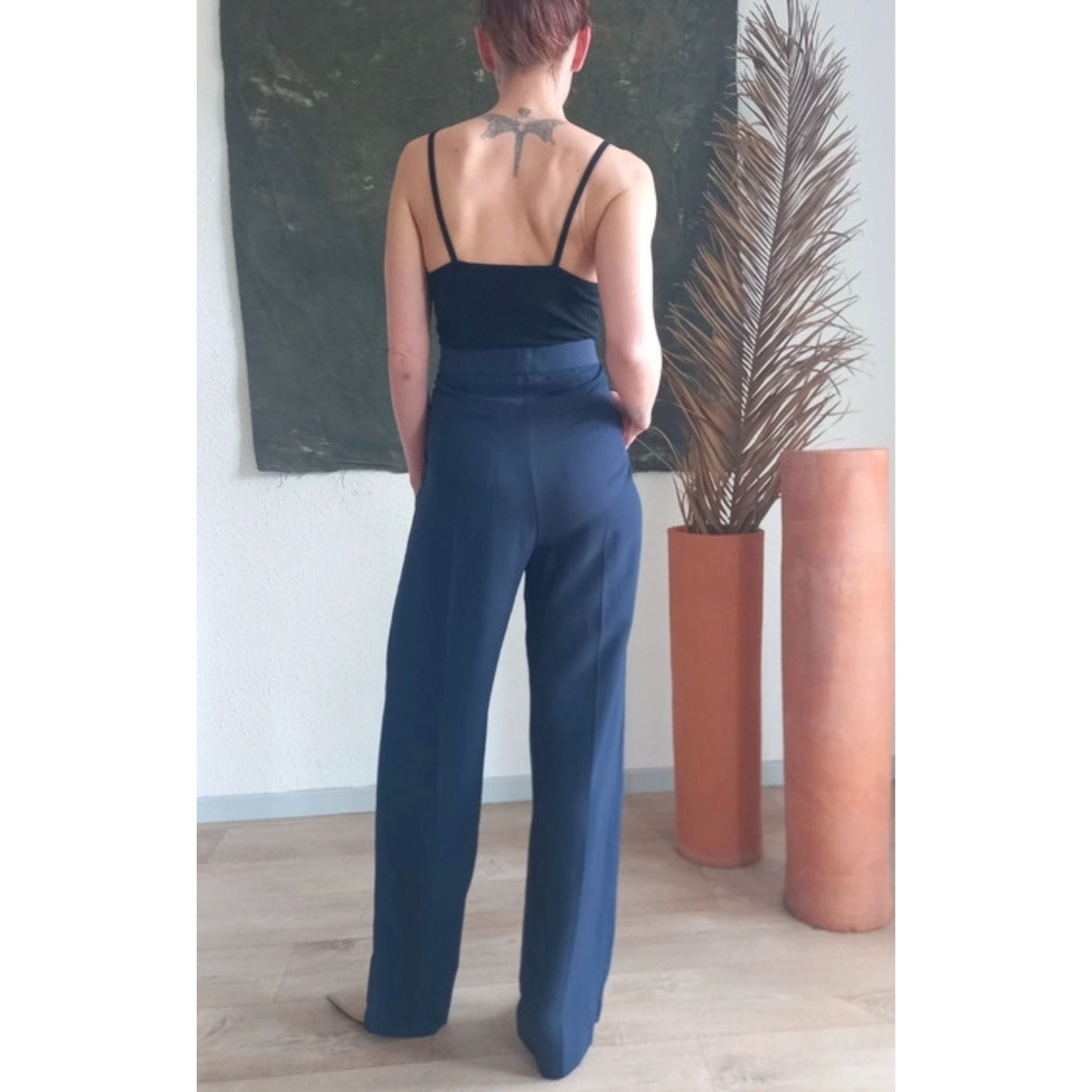 Celine by Phoebe Philo High Waist Navy Pants Navy Pants Size 40  display picture 1