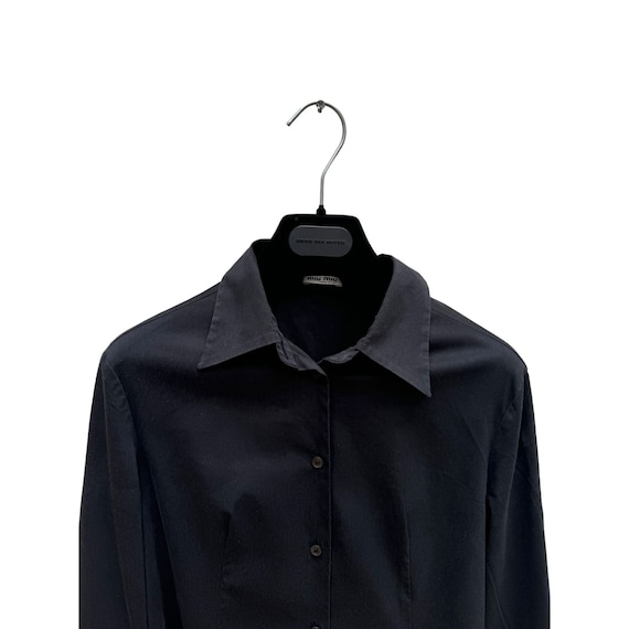 Miu Miu Black Cotton Shirt Size IT 38 Fits EU 34 XS - Etsy Miu Miu Black Cotton Shirt Size IT 38 Fits EU 34 XS - Etsy