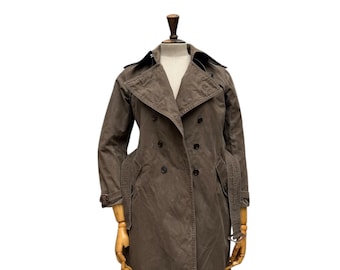 Yves Saint Laurent trenchcoat uit de jaren 60, bruin, maat 36 S