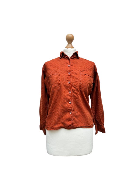 Yves Saint Laurent Rive Gauche 1970s Checkered Flannel Shirt Size