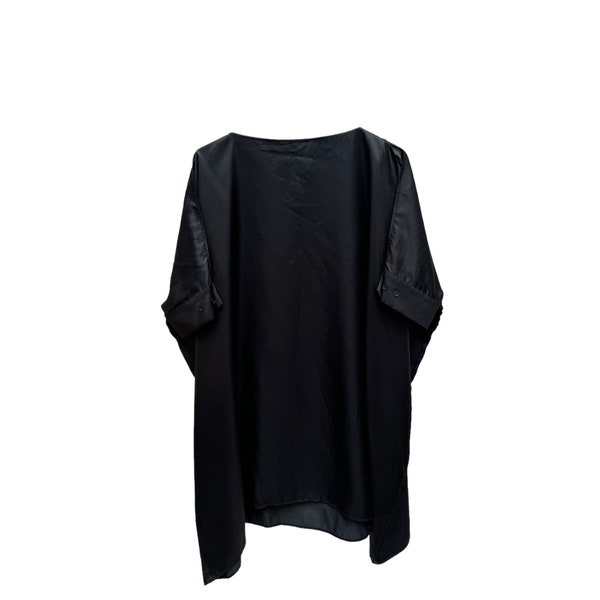 Maison Margiela FW 2014 Black Square Cupro Shirt Size S fits XS to XXL