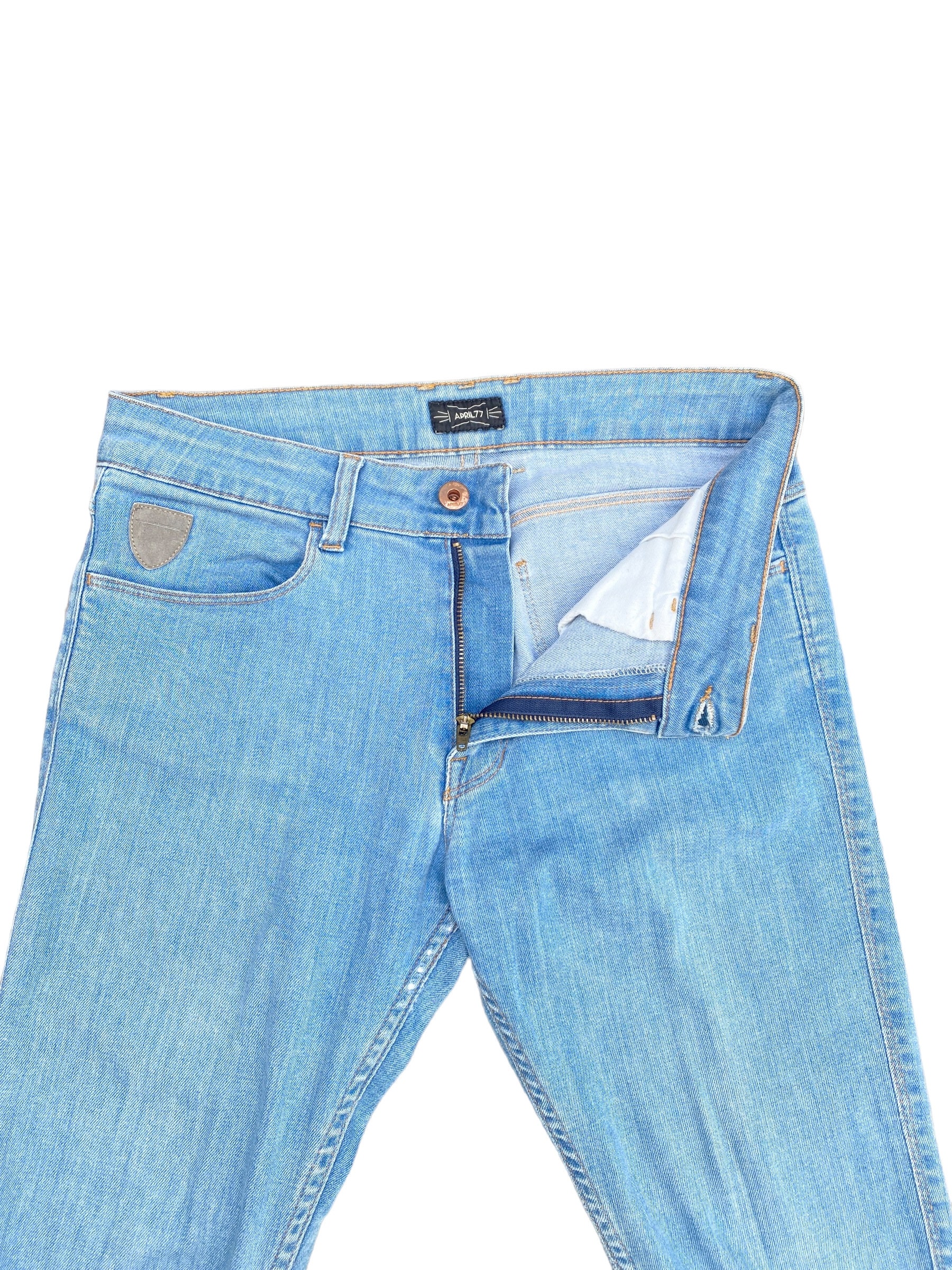 April 77 Mujer Vaqueros de denim lavado claro Jett Etsy Mexico