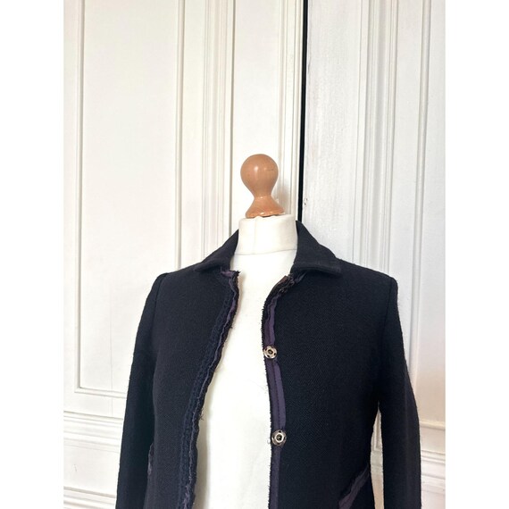 ミュウミュウ ブラック ウール ジャケット サイズ IT 42 S にフィット