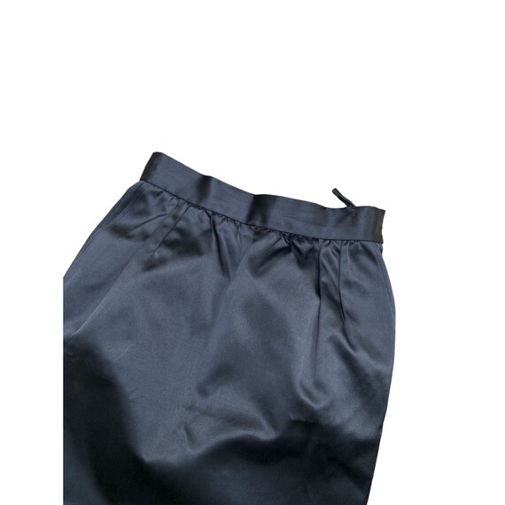 Saint Laurent★BLACK VISCOSE SKIRT Saint Laurent 1970S Black Viscose Skirt Size 42 Fits 28-30