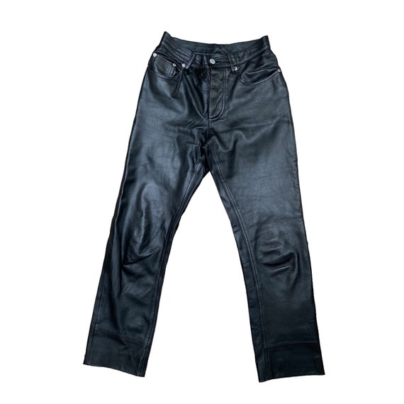 Helmut Lang 1998 Black Leather Pants Size 28 Fits 26 Unisex - Etsy 
