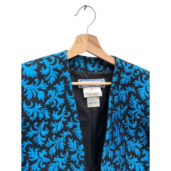 【Yves Saint Laurent】1990s Blue Jacket Yves Saint Laurent Winter 1990 Blue Blazer Jacket Size 40