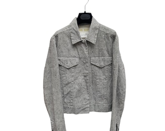 Martin Margiela SS 2004 Chaqueta de algodón gris vintage Talla IT 42 se adapta a S a M