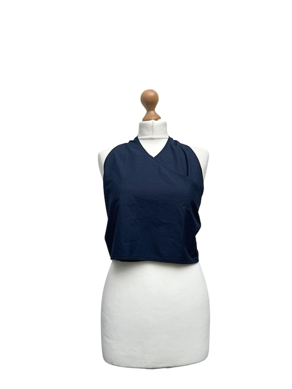Miu Miu Navy Cotton Open back top size IT 40 fits… - image 1