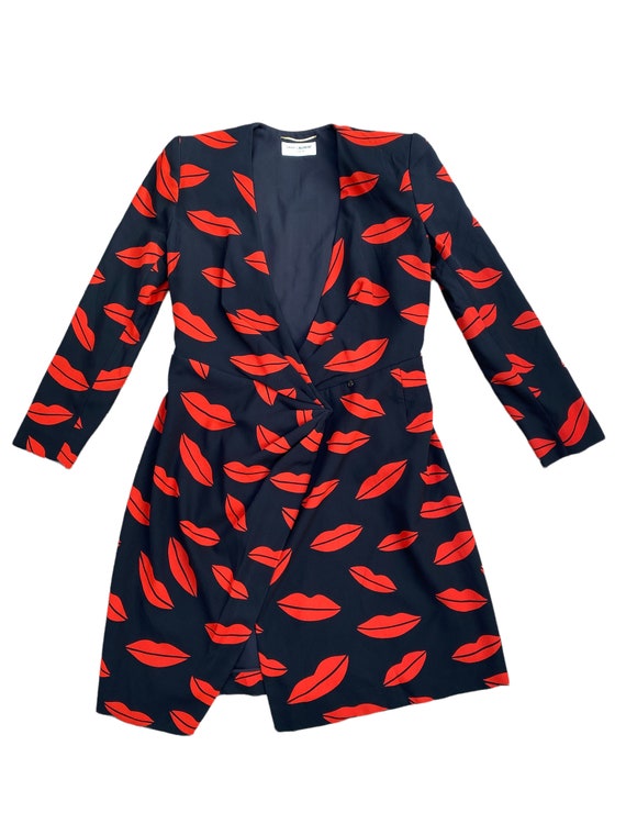 lip silk dress Altuzarra Women's Katrin Lip-Print Silk Maxi Dress - Black Kisses