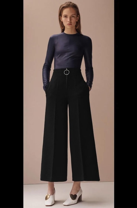 CELINE by Phoebe Philo ワイドパンツ Celine by Phoebe Philo Pre-fall 2015 Black Corduroy Wide-leg Pants