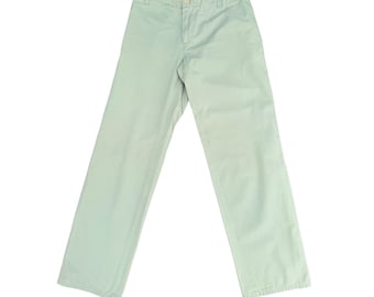 Helmut Lang Pantaloni vintage verde chiaro degli anni '90 della collezione da donna, taglia 42, misura US 30